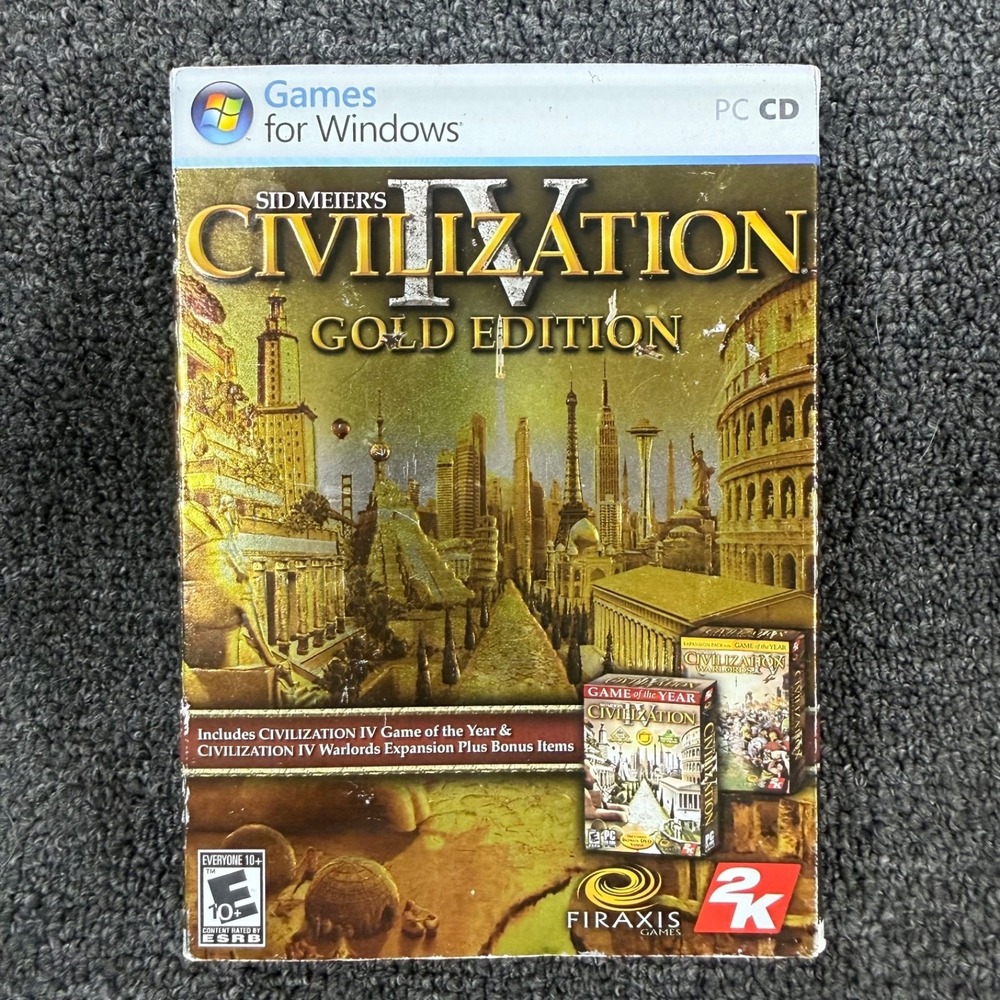 Sid‎ Meier's Civilization IV Gold Edition PC 2007 Manual Poster UnTested